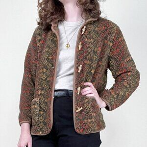 Vintage Fleece Sherpa Oversized Jacket Cabincore Eclectic Field Chore Barn Coat